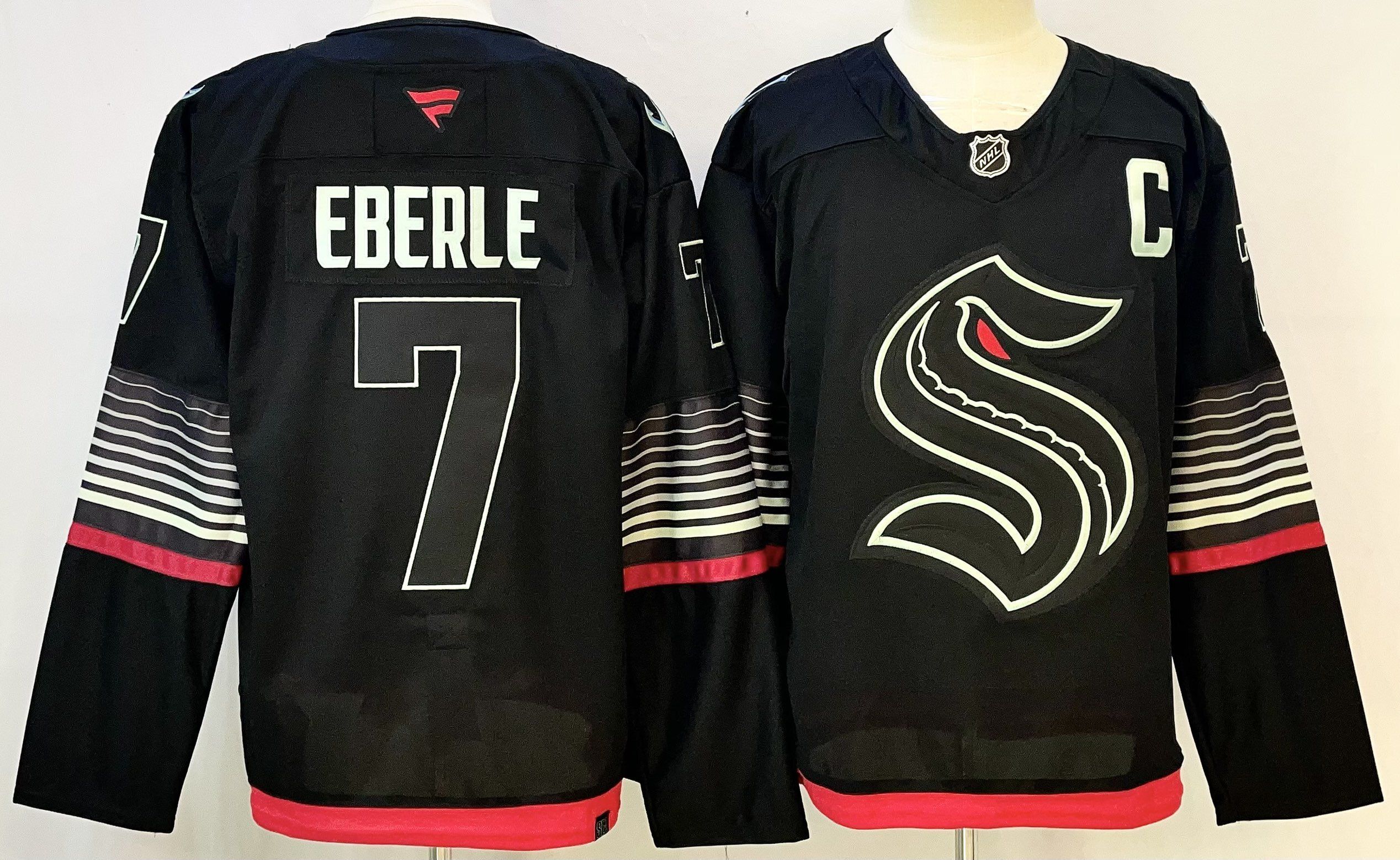 Men Seattle Kraken #7 Eberle Black 2026 Adidias NHL Jersey style 001